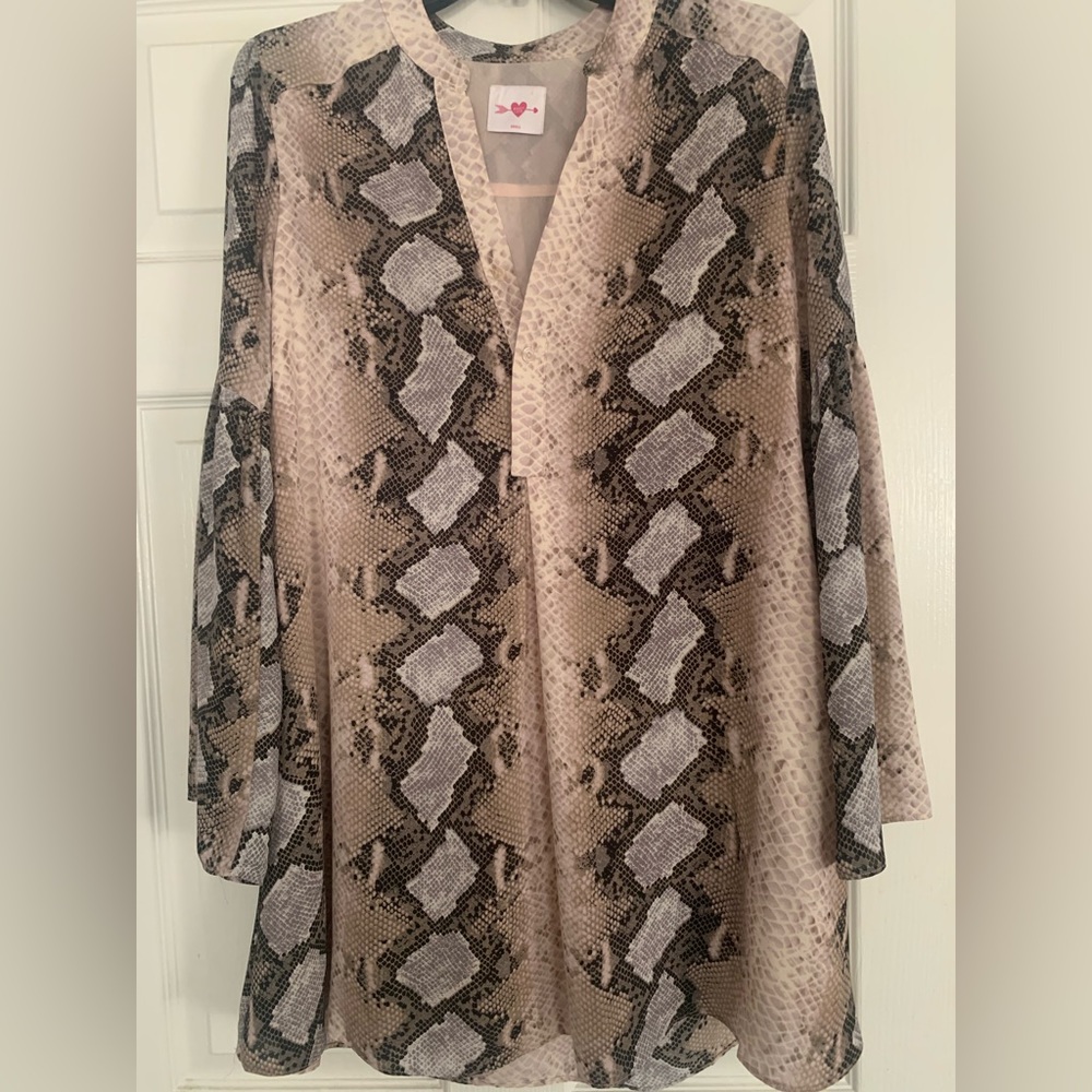 Small leopard print belle sleeve Buddy Love dress